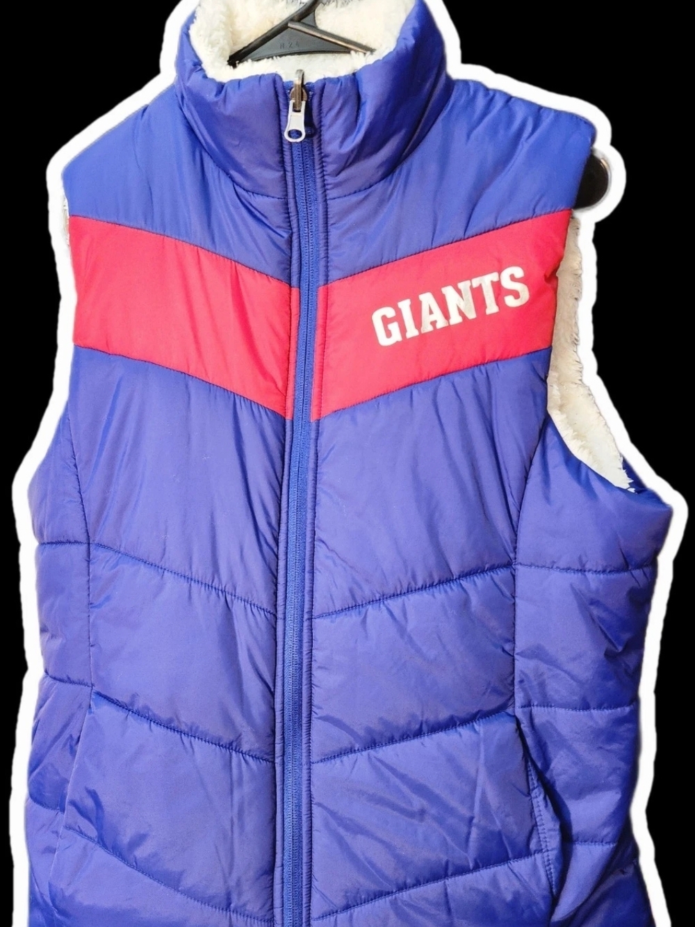 NY Giants Women’s Reversible Puffer/Sherpa Vest GIII 4Her by Carl Banks